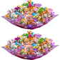 Simple Houseware 2 Pk - Stuffed Animals Jumbo Toy Storage Hammock, Purple