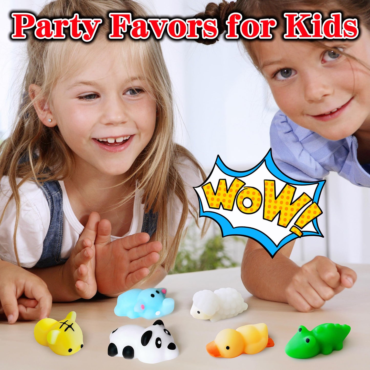 6 Pcs Animal Kawaii Squishies For Kids, Mini Mochi Sensory Squishy Toys For Kids Party Favors, Goodie Bag Stuffers, Squeeze Fidg