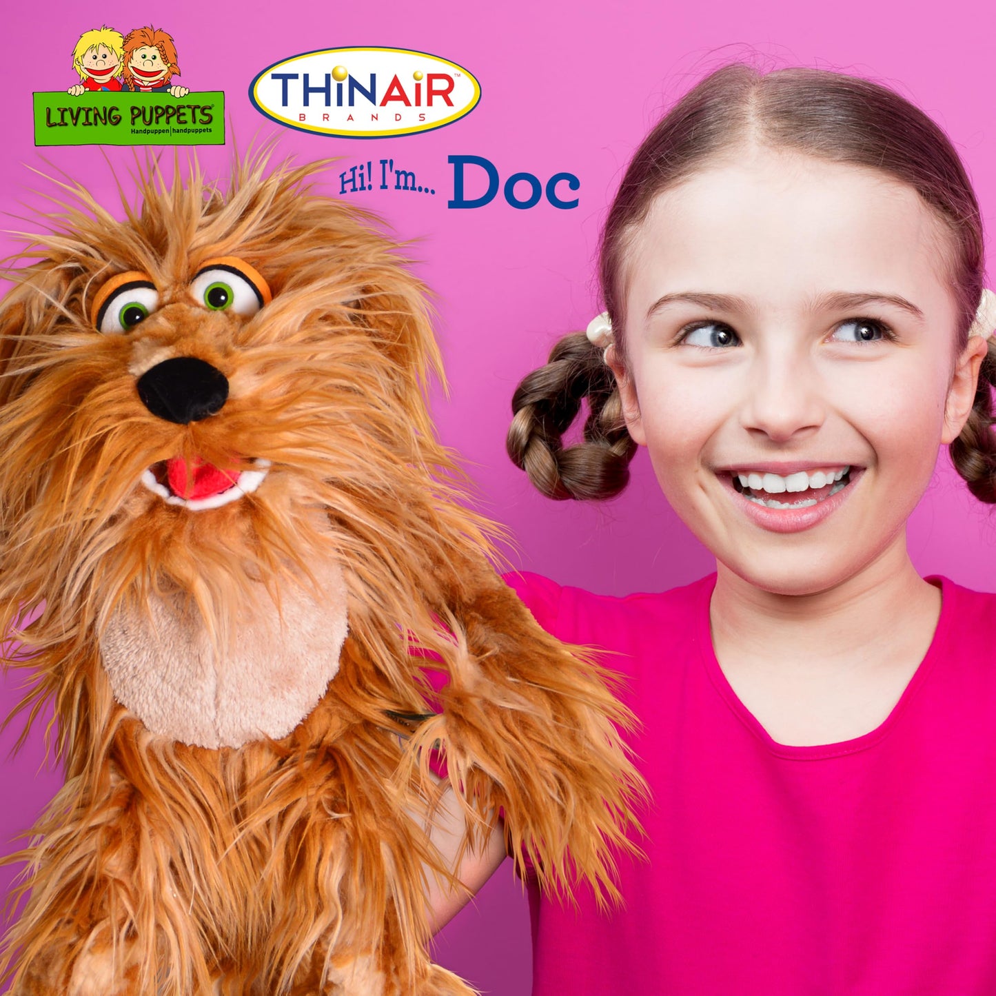 Living Puppets 20-Inch Plush Big Puppy Dog Hand Puppet - Fine European Design  Ultra-Soft and Cuddly  Promotes Child Development  Safety Certified  Teacher-Recommended for Boys and Girls