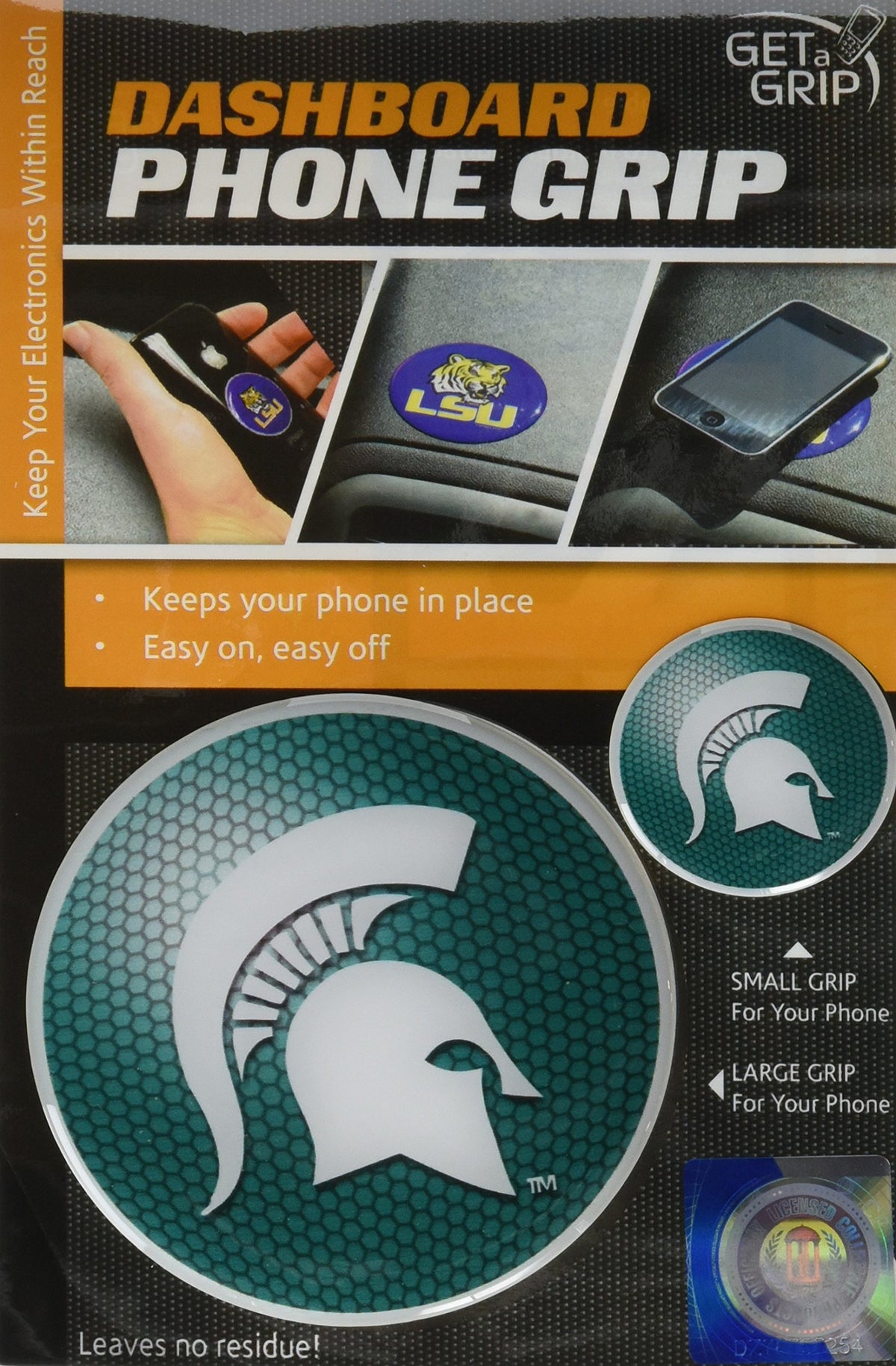 FANMATS 13059 NCAA Michigan State University Spartans Plastic 2-Pack GetaGrip