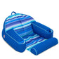 Big Joe Lazy Lounger No Inflation Needed Pool Float With Headrest And Footrest, Blurred Blue Double Sided Mesh, Quick Draining Fabric, 3.5 Feet Lounger