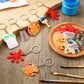 Tudomro Art Paint Party Favors Keychain Art Paint Splatter Palette Brush Keychain for Kids Artist Party Gift Supplies(60 Pieces)
