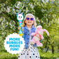Artcreativity Easter Bunny Bubble Wand, Easter Basket Stuffers For Toddler, 14'' Light Up Automatic Bubble Maker With Led & Musi