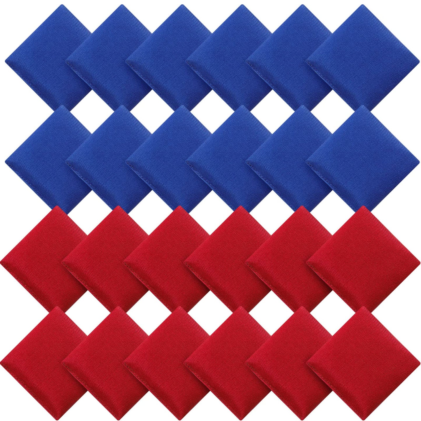 Sotiff 24 Pcs Bean Bags Mini Nylon Cornhole Bean Bags for Kids Tossing Fun Sports Outdoor Family Games Carnival Toy Patriotic Small Beanbag Hand Toss Party Game Supplies for Kid mature-themed(Blue Red)