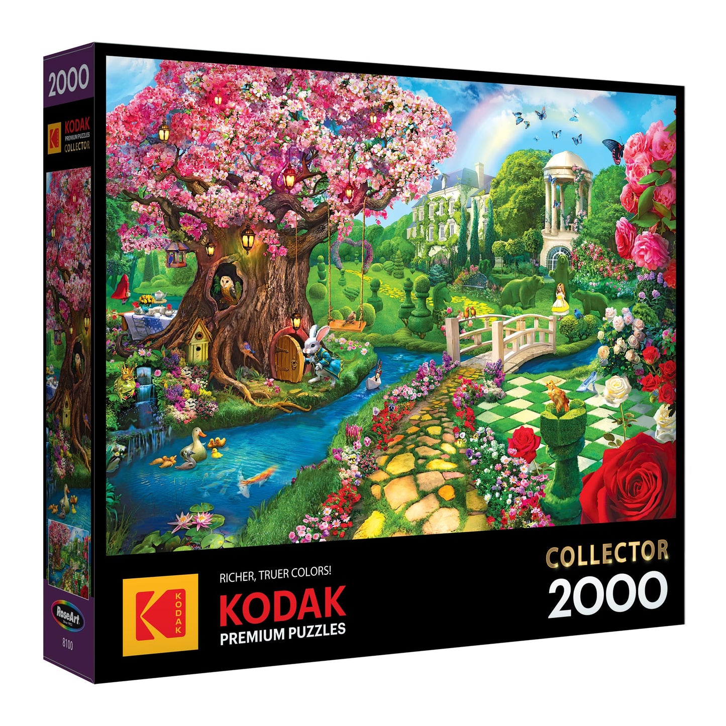 RoseArt - Kodak enhanced - Spring Garden 2000 Piece Jigsaw Puzzle  Alice in Wonderland Puzzle for mature-themeds