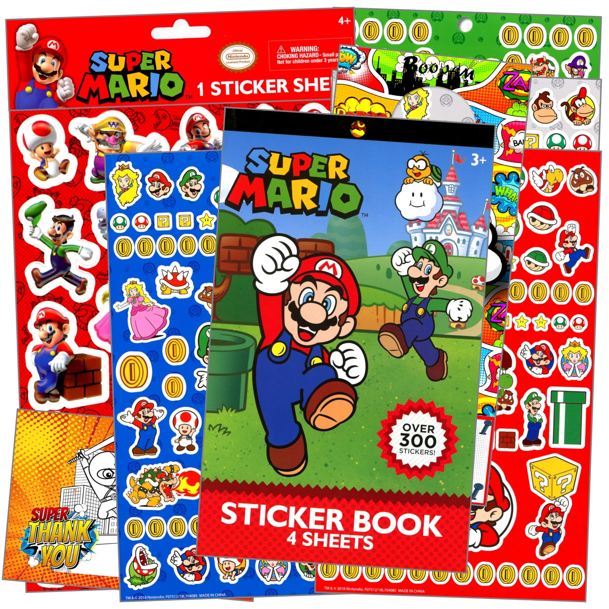 Super Mario Stickers for Kids Bundle Includes Mario Stickers, Reward Stickers, and More