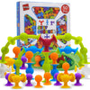 Acme Co 50 Pcs Baby Suction Toys - Fun Baby Bath Toys, Squigz, Bath Toys For Toddlers, Educational Toddler Sensory Toys, Interactive Play Of Building Toys, Montessori Toys Stocking Stuffers For Kids