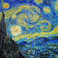 Mini Puzzles Adults 1000 Pieces The Starry Night Van Gogh Oil Painting Puzzle
