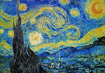Mini Puzzles Adults 1000 Pieces The Starry Night Van Gogh Oil Painting Puzzle