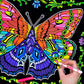 Stuff2Color Geo Butterfly - Fuzzy Coloring Poster - Includes 3 Designs to Color (1 Large, 2 Small) - for Kids, Toddlers, Kids, T