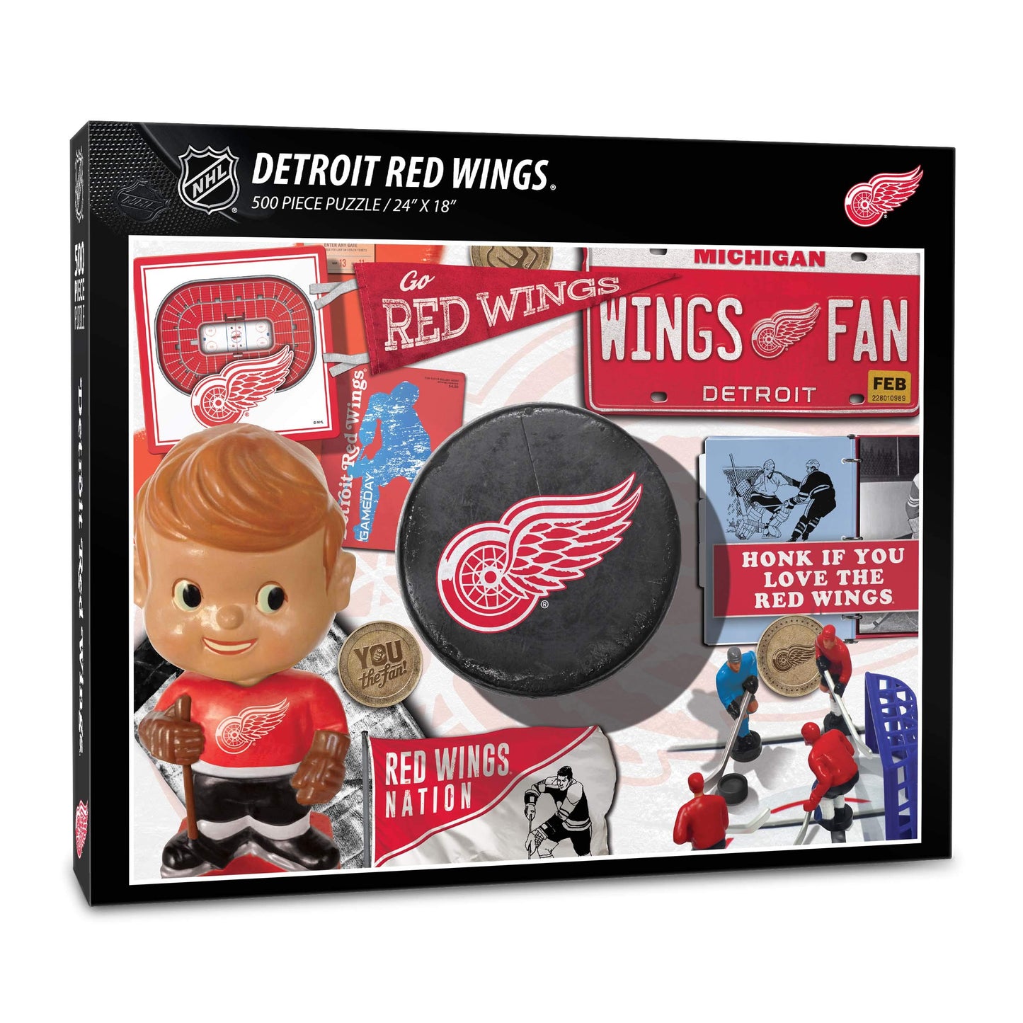 YouTheFan NHL Detroit Red Wings Puzzle - 500 Pieces, Paperboard, Team Colors, Model 0951643