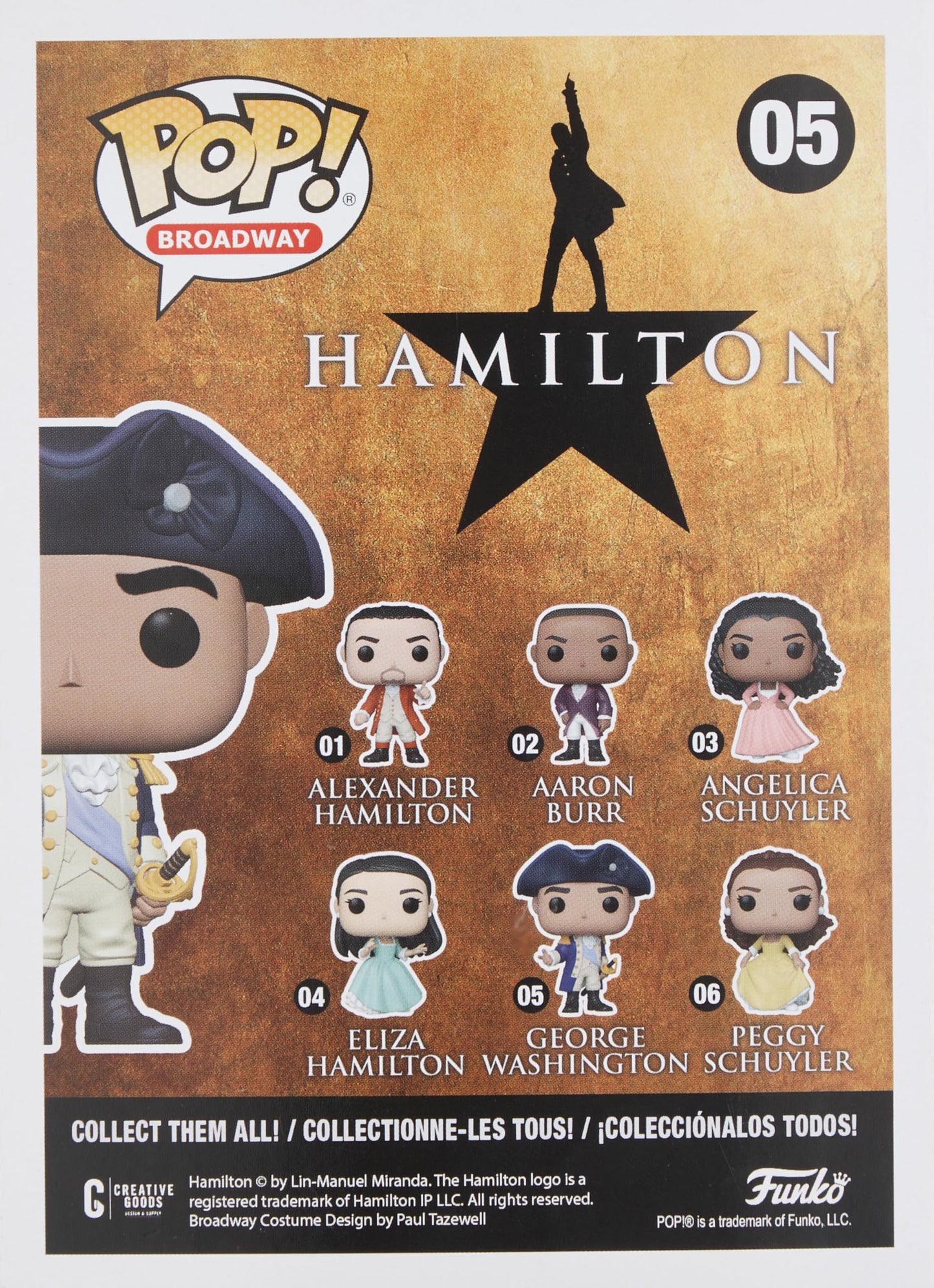 Funko Pop Movies: Hamilton - George Washington, 3.75 Inches,Multicolor,57576