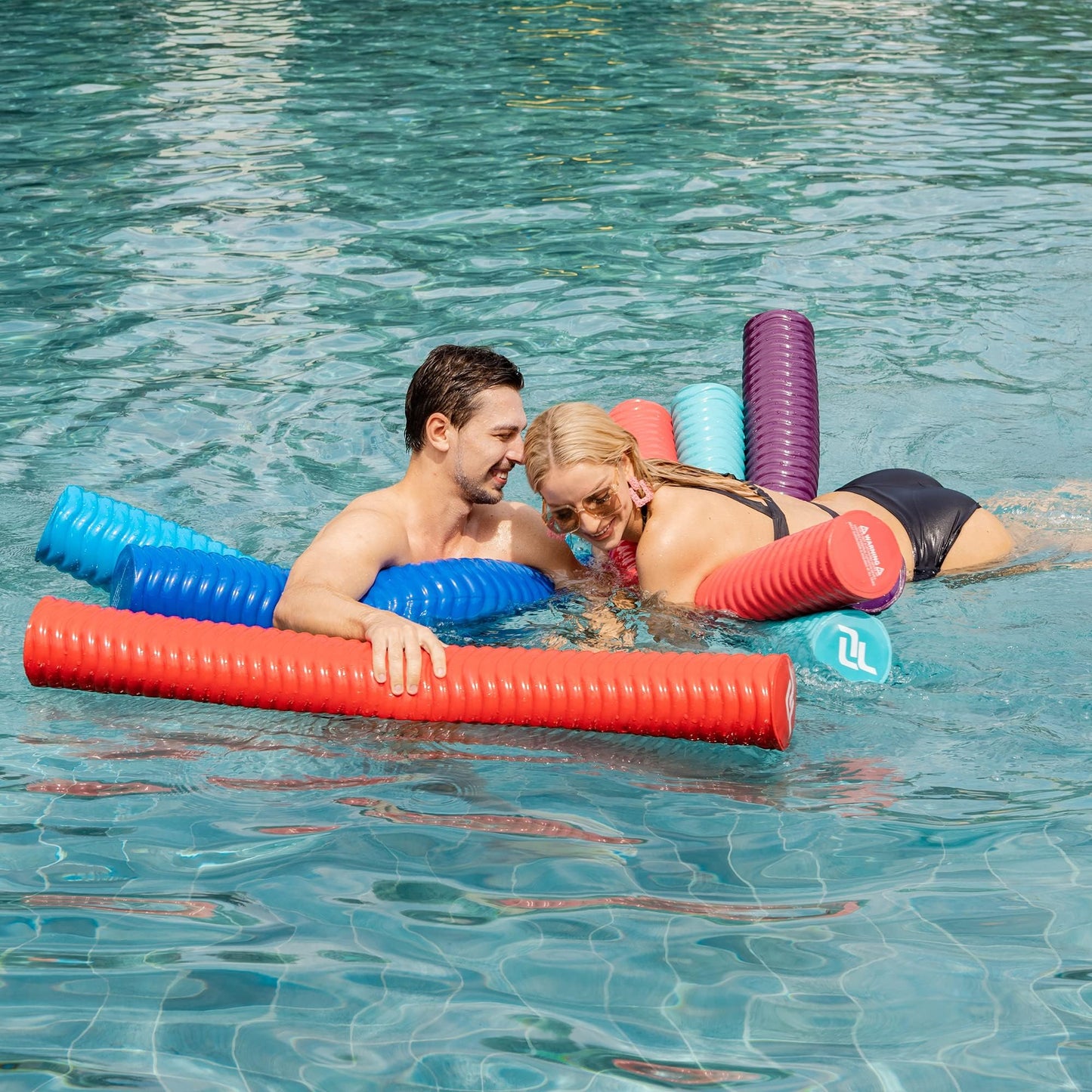 IMMERSA Jumbo Swimming Pool Noodles  enhanced Soft Water-Based Vinyl Coating and UV Resistant Foam Noodles for Swimming and Floating  Lake Floats  Pool Floats for mature-themeds. (Purple)