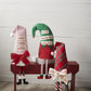 Mud Pie Christmas Dangle Leg Hat Sitter, 30" x 13.5", Canvas, Ho Ho Ho, Model 40030133H