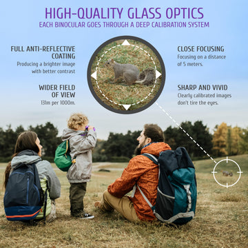 Bebison Binoculars For Kids And Adults - 8X21 High Resolution Real Optics - Compact Folding Shockproof Kids Binoculars For Bird