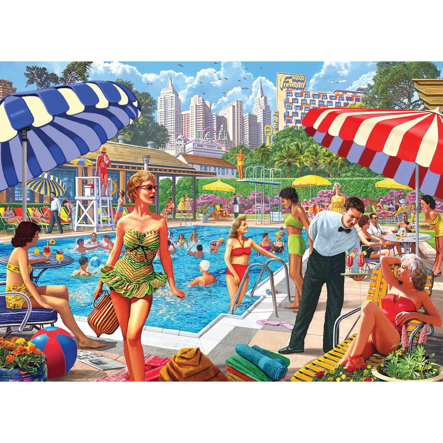 RoseArt - Kodak enhanced - Club Pool - 1000 Piece Jigsaw Puzzle for mature-themeds