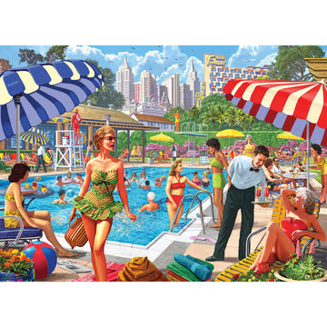 RoseArt - Kodak enhanced - Club Pool - 1000 Piece Jigsaw Puzzle for mature-themeds