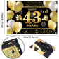 43Rd Happy Birthday Banner Birthday Decorations For Men Birthday Party Decorations Birthday Backdrop