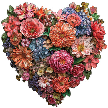 Wooden Puzzle For Adults, 200 Piece Flowers Irregular Animal Shaped Wooden Jigsaw Puzzles, Unique Puzzles For Adults, Creative G
