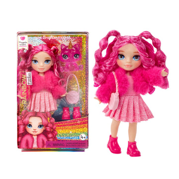 Rainbow High Littles – Magenta Monroe, Pink 5.5' Posable Small Doll With Purse, Magical Pet Kitty, Girls Toy Gift, Kids Ages 4-12 Years