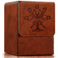 PROMAXIBINDER MTG Card Deck Box  Commander Deck Box Fits 100 Single Sleeved Cards  Storage for TCG/MTG Crads  PU Leather Strong Magenet (Brickred  Tree)