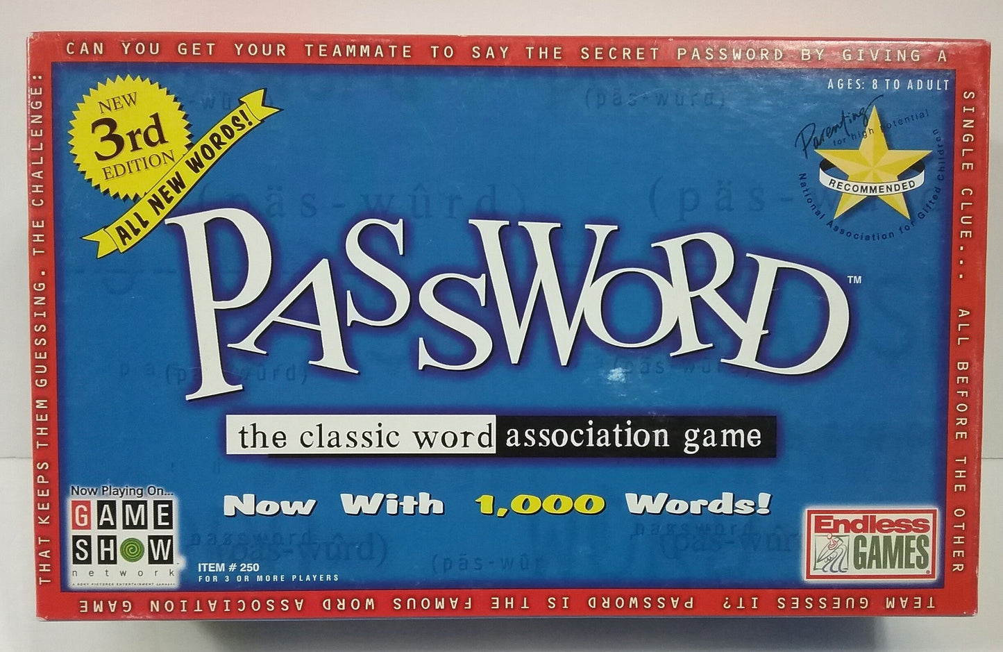 Endless Games Password 3rd Edition Board Game - Plastic Material, Engaging Family Fun
