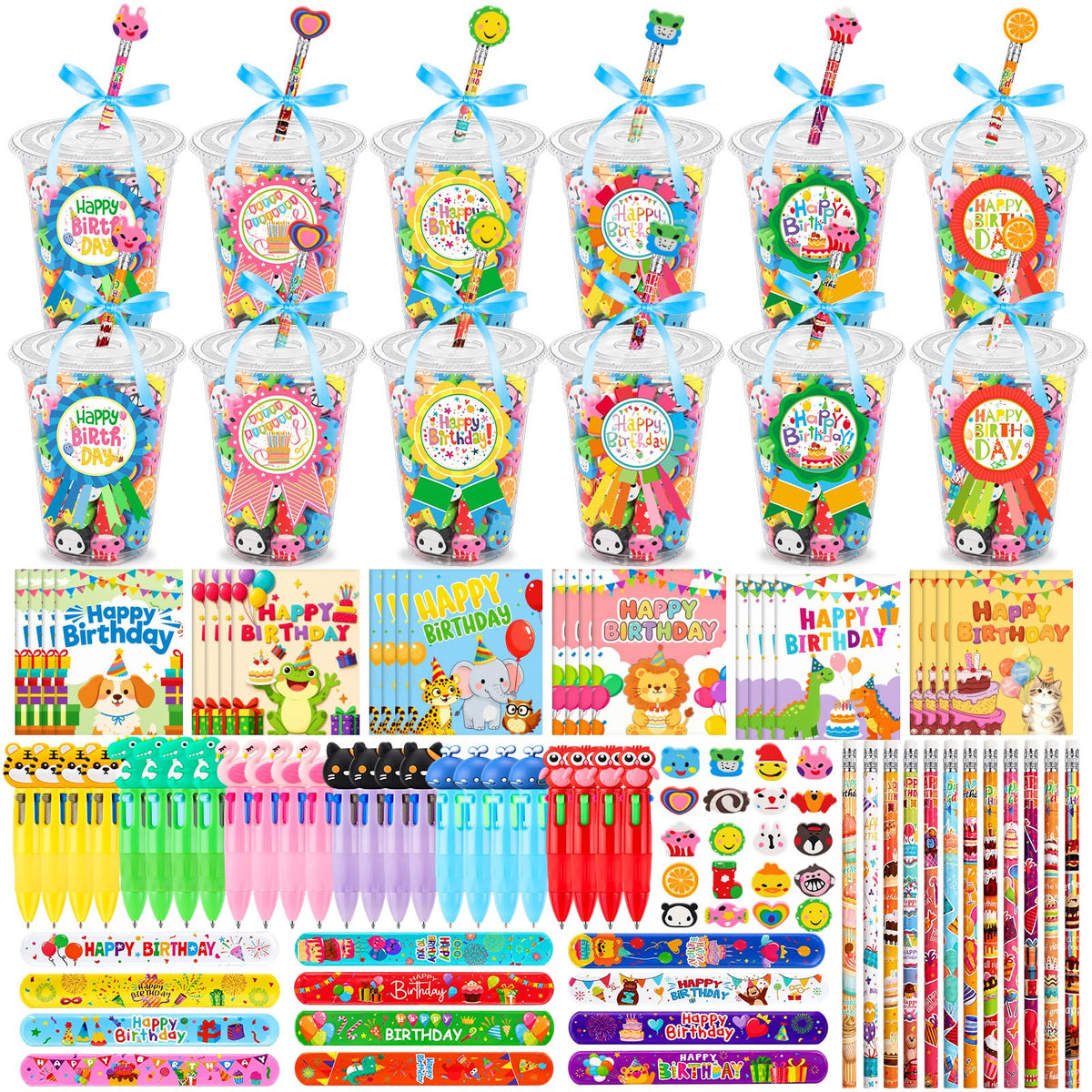 Zenoble 24 Set Classroom Birthday Gifts for Students Birthday Reusable Cups