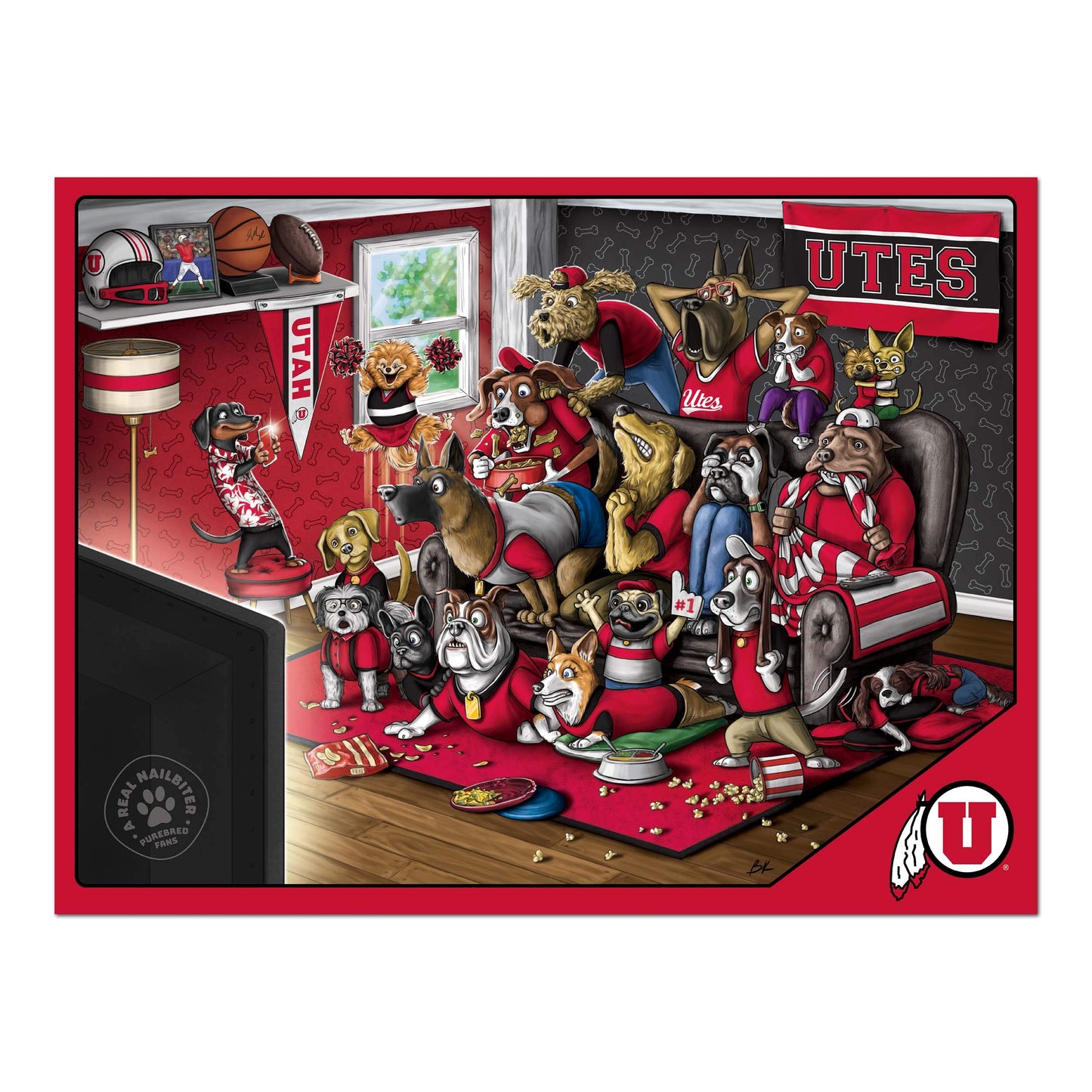 Youthefan Ncaa Utah Utes Purebred Fans 500Pc Puzzle - A Real Nailbiter