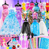 800+PCS Fashion Designer Kits for Girls, Doll Clothes Making Kit with 4 Mannequins, Creativity DIY Arts & Crafts Toys for Kids, 