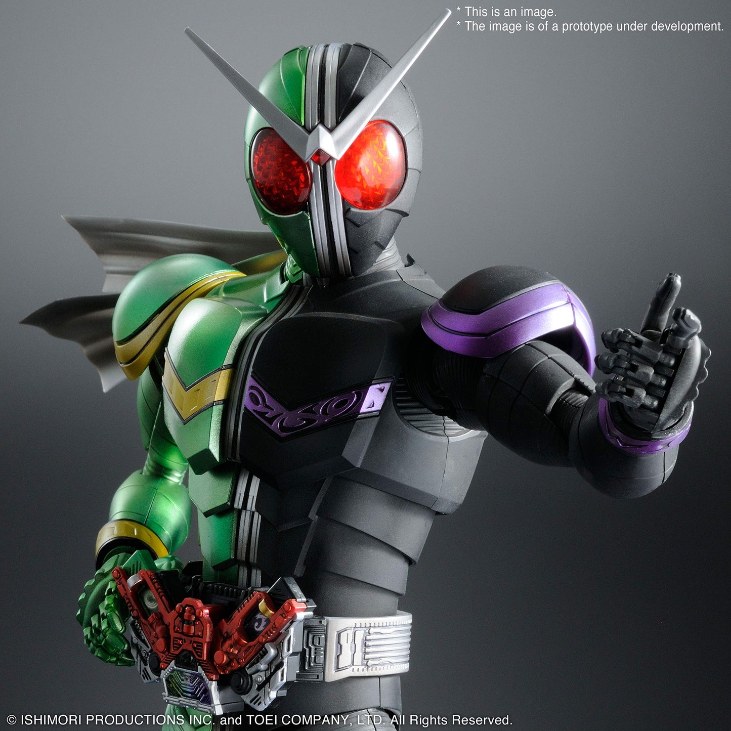 Bandai Hobby - Kamen Rider W - Kamen Rider Double Cyclone Joker, Bandai Spirits Mg Figure-Rise Artisan Model Kit