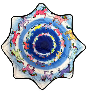 Mougee Mini Star Flow Star - 20'' Diameter - Smaller Size For Smaller Hands And Easier Spinning (Unicorns)