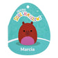 Squishmallows Original 8-Inch Marcia Maroon Capybara Plush Toy - Soft Polyester Cuddle Companion