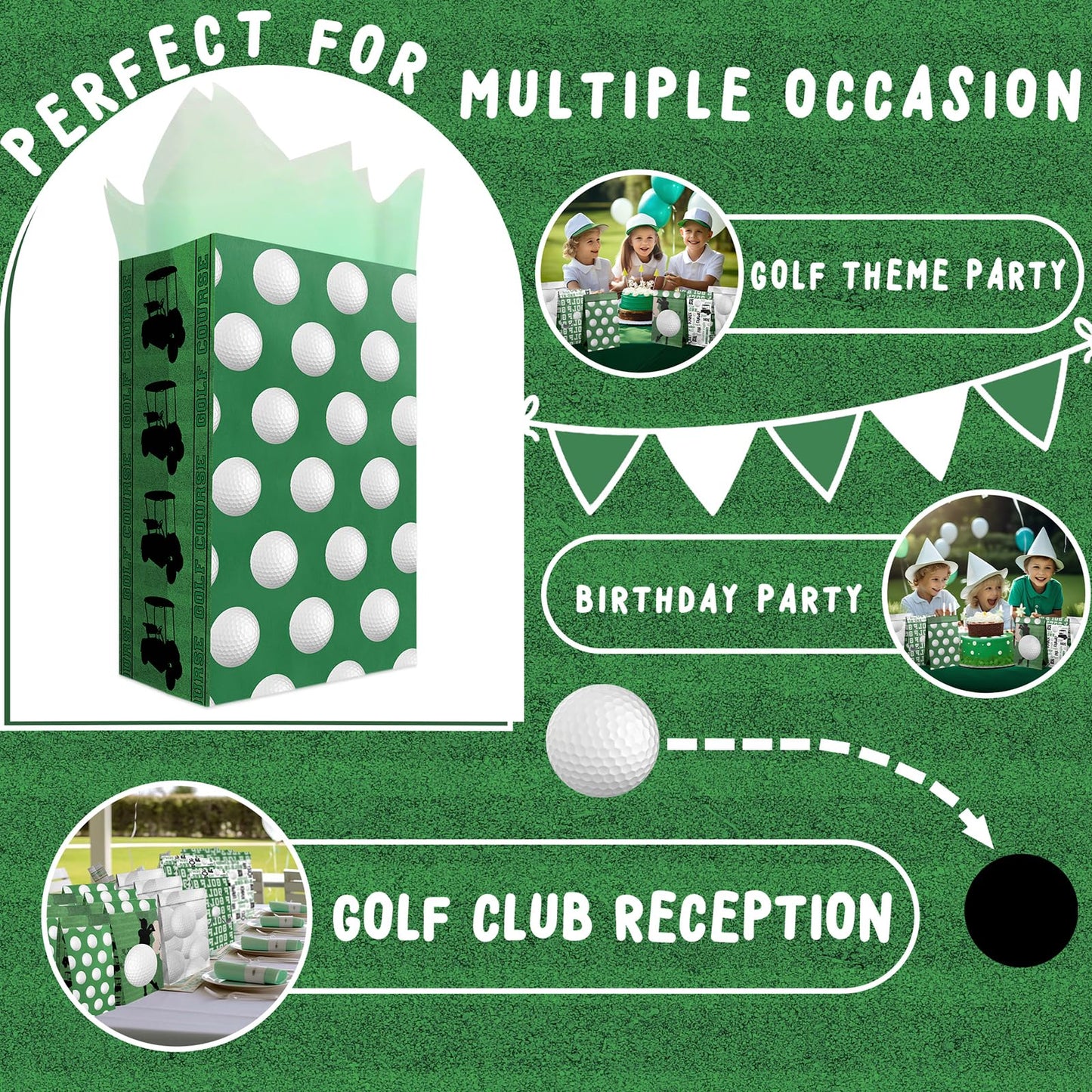 Outego 24 Golf Party Favor Bags Golf Goodie Bags Golf Party Favors For Kids Golf Birthday Party Supplies