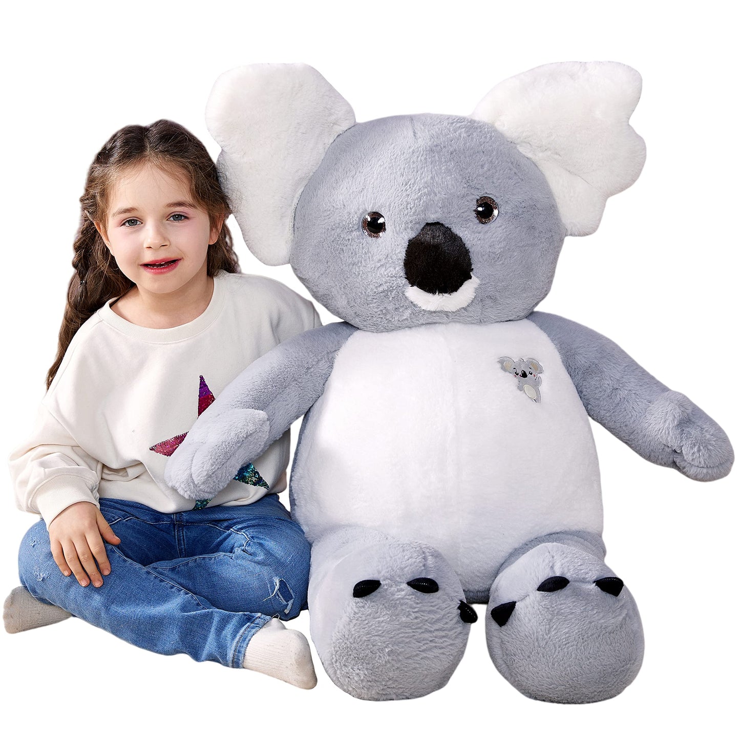 Ikasa Large Koala Stuffed Animal Plush Toy,30' Giant Cute Jumbo Soft Toys Huge Big Size Fluffy Plushy Fat Oversized Plushie,Gifts For Kids