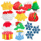 36Pcs Christmas Set Pop Fidget Toys Push Pop It Bubble Fidget Sensory Toy Pop It Fingertip Keychain Decompression Bubble Toys Fo