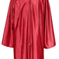 GradPlaza Shiny Choir Robe Kindergarten Preschool Graduation Gown Shiny Graduation Gown for Kids Red Size 33