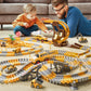 Ihaha 299 Pcs Construction Race Tracks Boys Toys, 6 Pcs Engineering Cars And Flexible Race Track Playset Create A Engineering Road Gifts Toys For 3 4 5 6 Year Old Boys Kids
