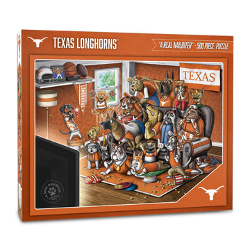 Youthefan Ncaa Texas Longhorns Purebred Fans 500Pc Puzzle - A Real Nailbiter