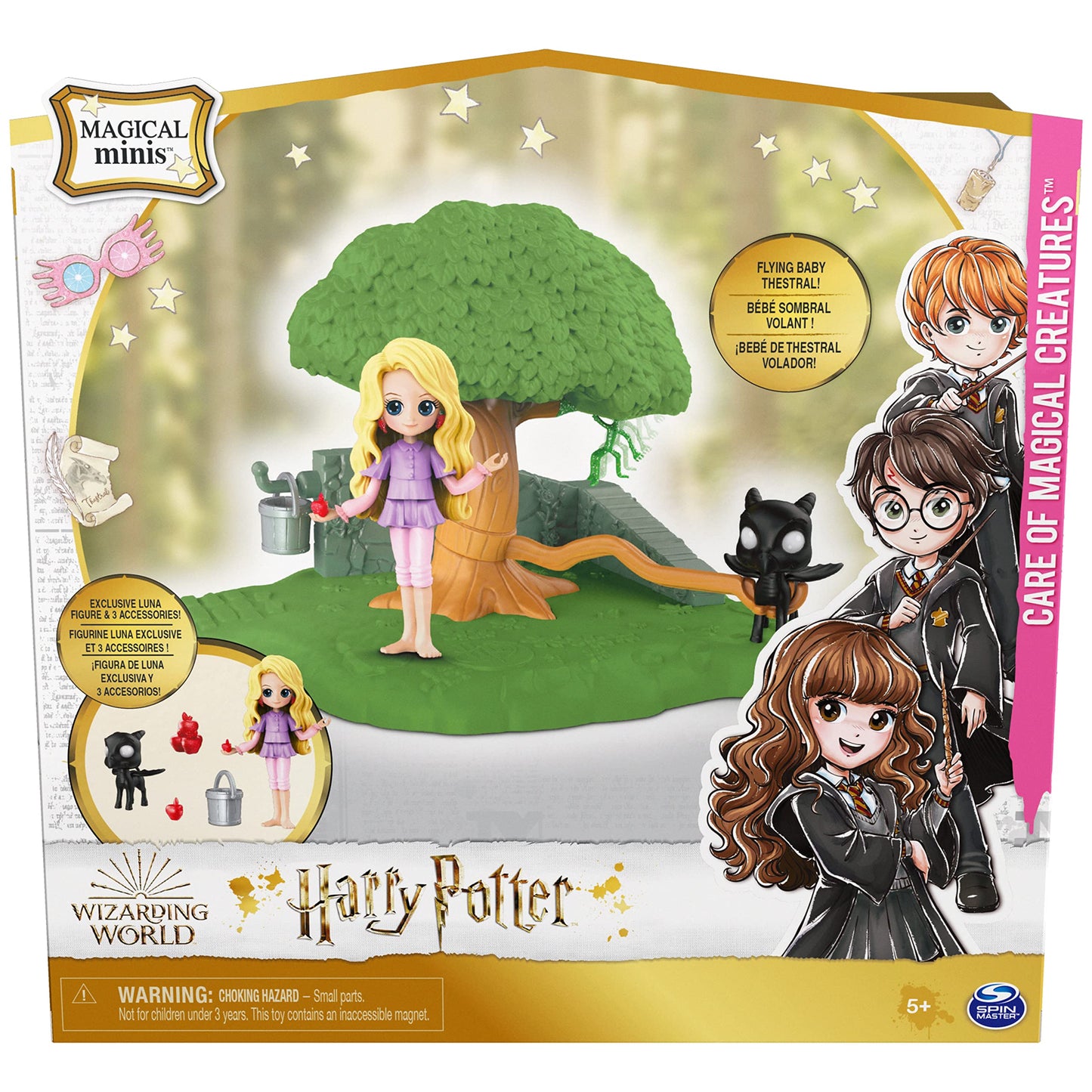 Wizarding World Magical Minis Care of Magical Creatures Playset with Luna Lovegood Figure, Ages 5+, Plastic, Model 6061845