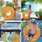 CoTa Global Inflatable Pool Float Tube - 36" Heavy Duty PVC Vinyl Ring, Sparkly Confetti, Orange Gold, Model 201164 for Kids & Adults