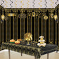 Beistle 24 Piece Roaring 20 Swirls 1920s Theme Party Decorations Dangling Whirls, 17-32, Black/Gold