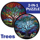 Spin Flip Puzzle: Trees, 3D Puzzle, Challenging, Fun, Interactive Brain Teaser For Kids And Adults, Fidget Toy For Decrompressio
