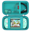 Elonbo Carrying Case for TEBIYOU/ Great Boy/ Beico Handheld Game Console Retro Video Games  Portable Gaming Player Travel Storage Cover  Mini Arcade Electronic Toy Holder Bag  Green+Inside Green