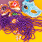 YAXINRUI 144 PCS Purple Bead Necklaces, Purple Mardi Gras Beads, Halloween Beads Necklaces, 33 Inch Round Beaded Necklaces Costu