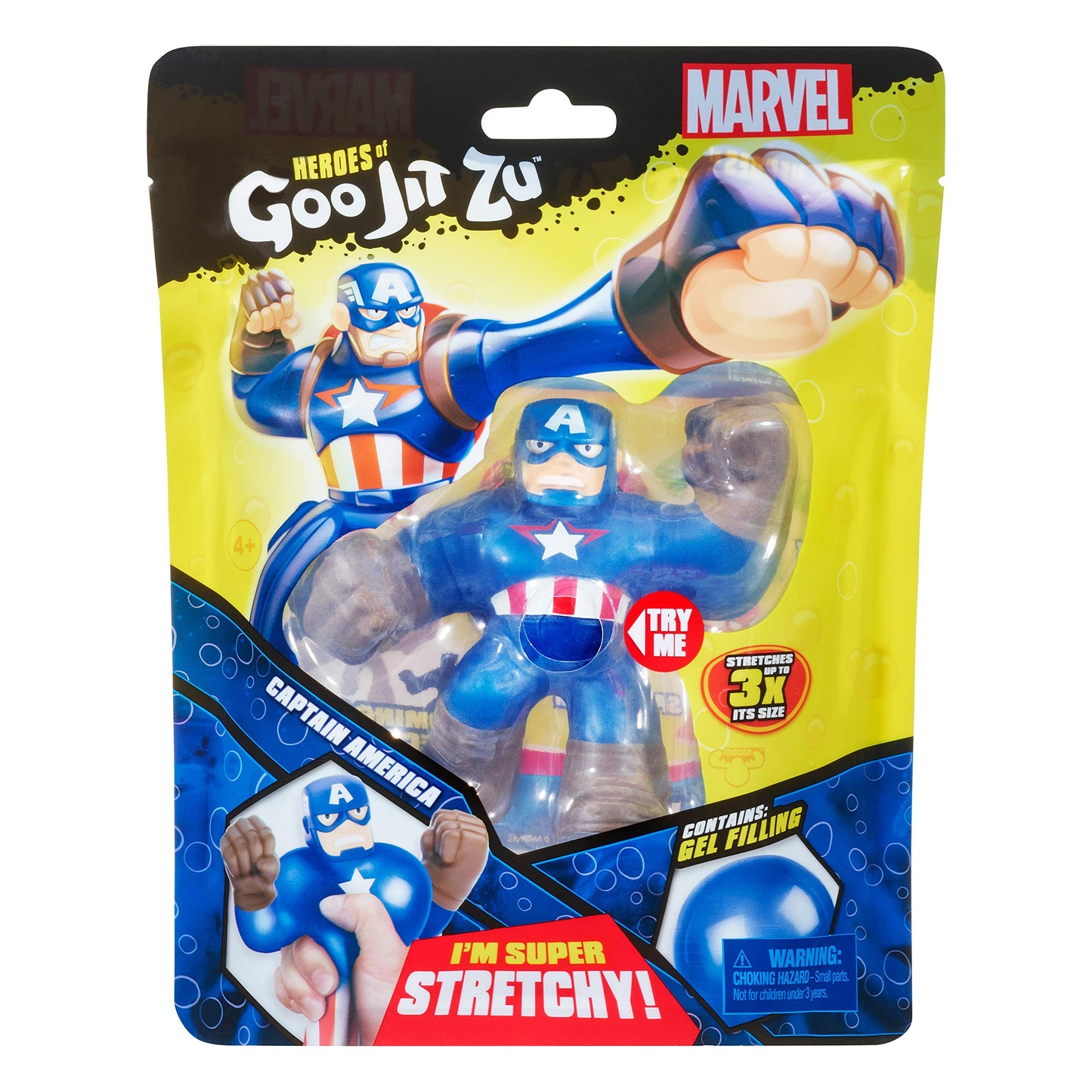 Heroes of Goo Jit Zu Marvel Hero Pack - Captain America, Multicolor, PVC, Model 41057