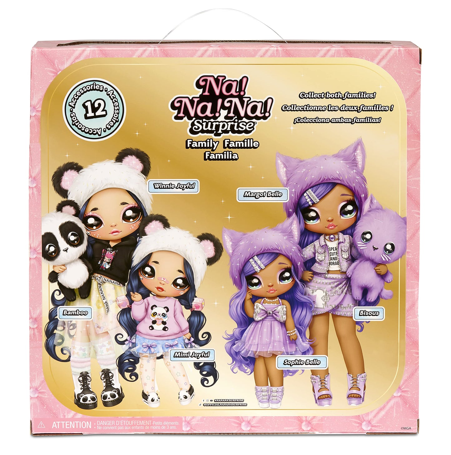 Na Na Na Surprise Family Fashion Dolls Multipack - 2 Dolls, Pet Kitty, Accessories