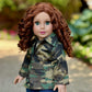 DreamWorld Collections Military Style Doll Clothes - 4 Piece Camouflage Outfit with Jacket, T-Shirt, Jeans & Boots - Model DWC-1251