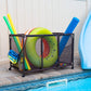 Pool Bins Pool Noodles Holder, Toys, Balls, Floats and Equipment Mesh Rolling Storage Organizer Bin, Kids Height, Large (25'' L