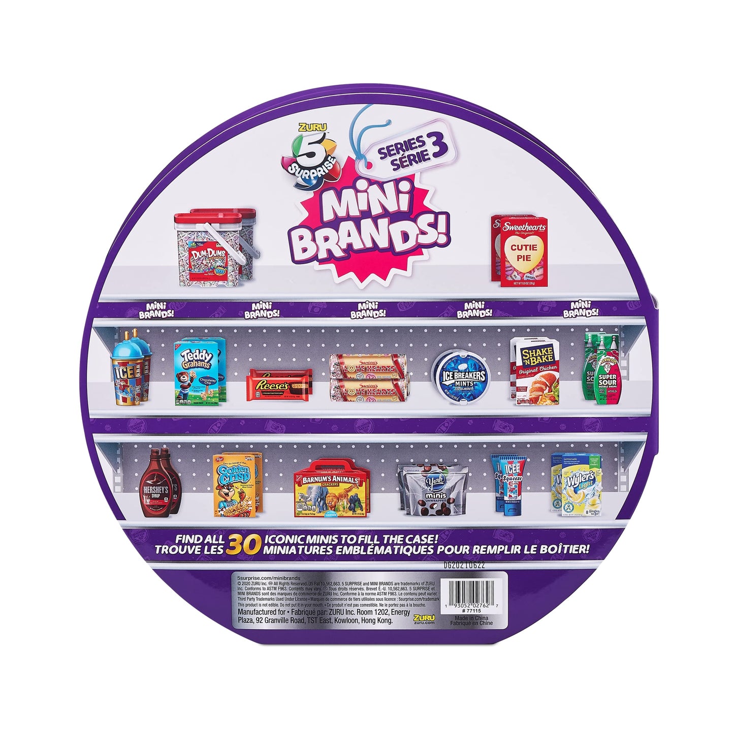5 Surprise Mini Brands Series 3 Collector's Case - Store & Display 30 Minis with 5 limited availability Minis by ZURU  Multi