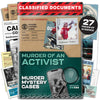 MMC Death of an Activist - Thrilling Murder Mystery Games for Adults at Sea Planet in California - 27 Evidence Pieces, 150 Min G